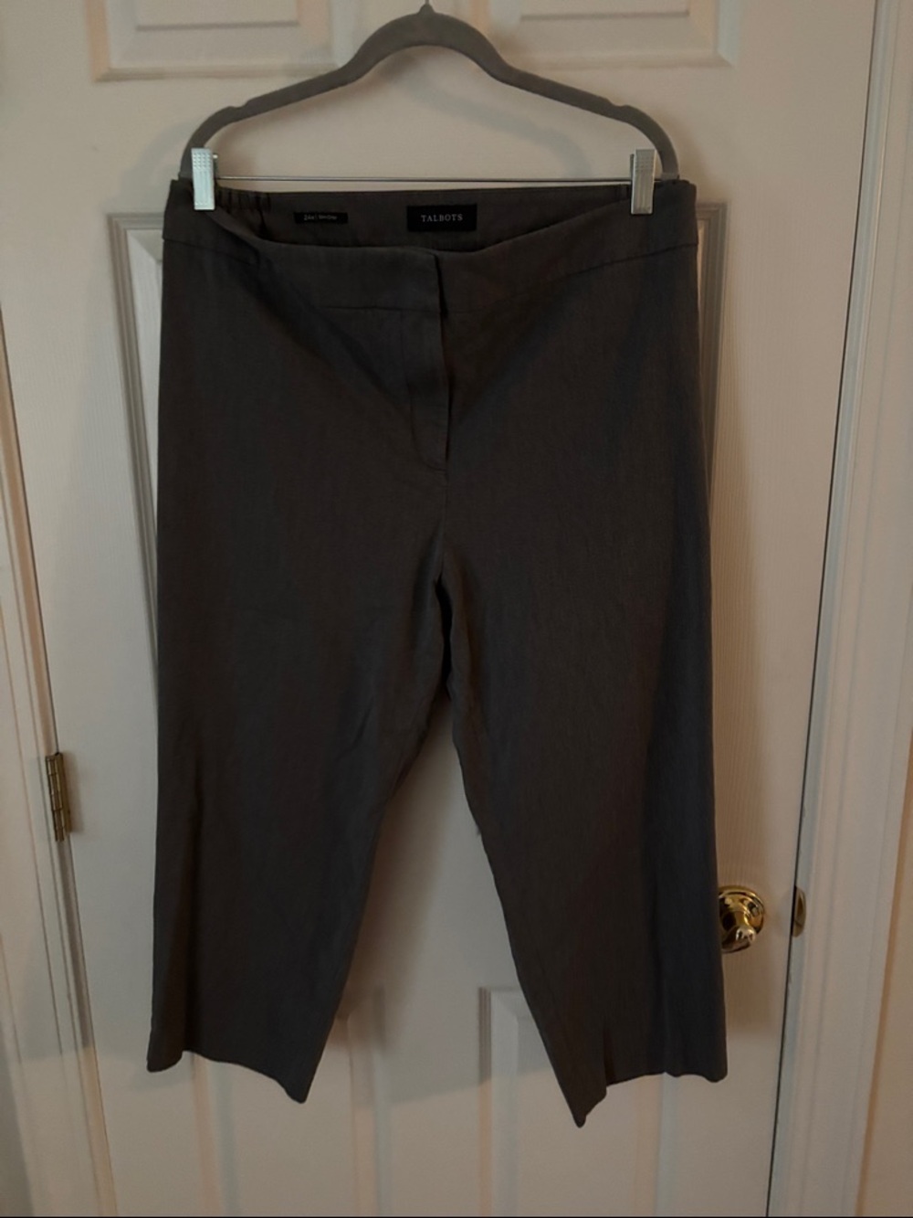 Talbots Dark Gray Cropped Straight-Leg Pants